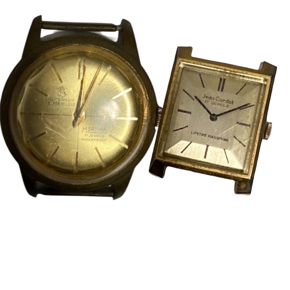 Mortima & Jean Cardot Gold Face Watch Collectible